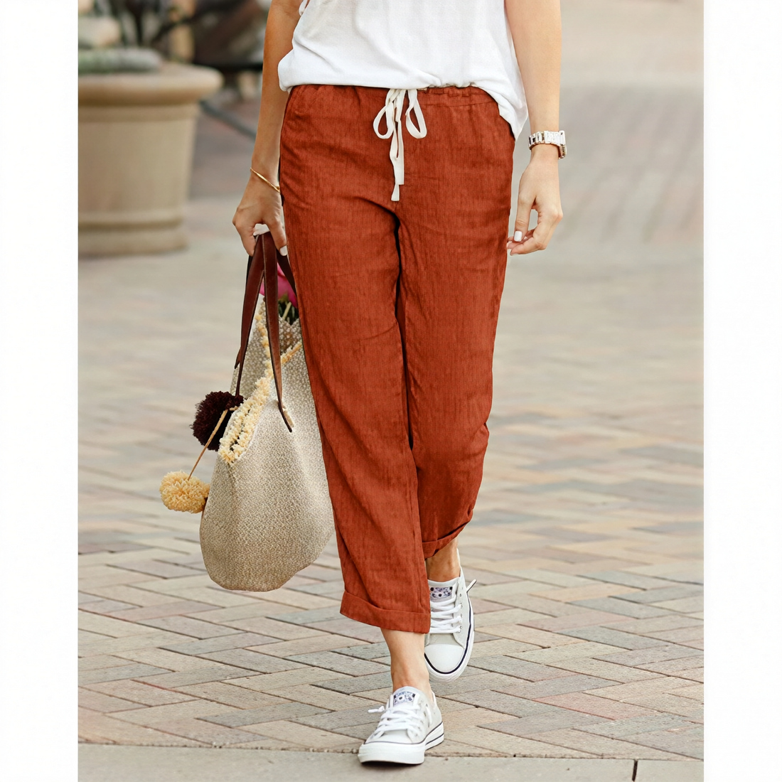 Avery - Pantalons décontractés avec cordon