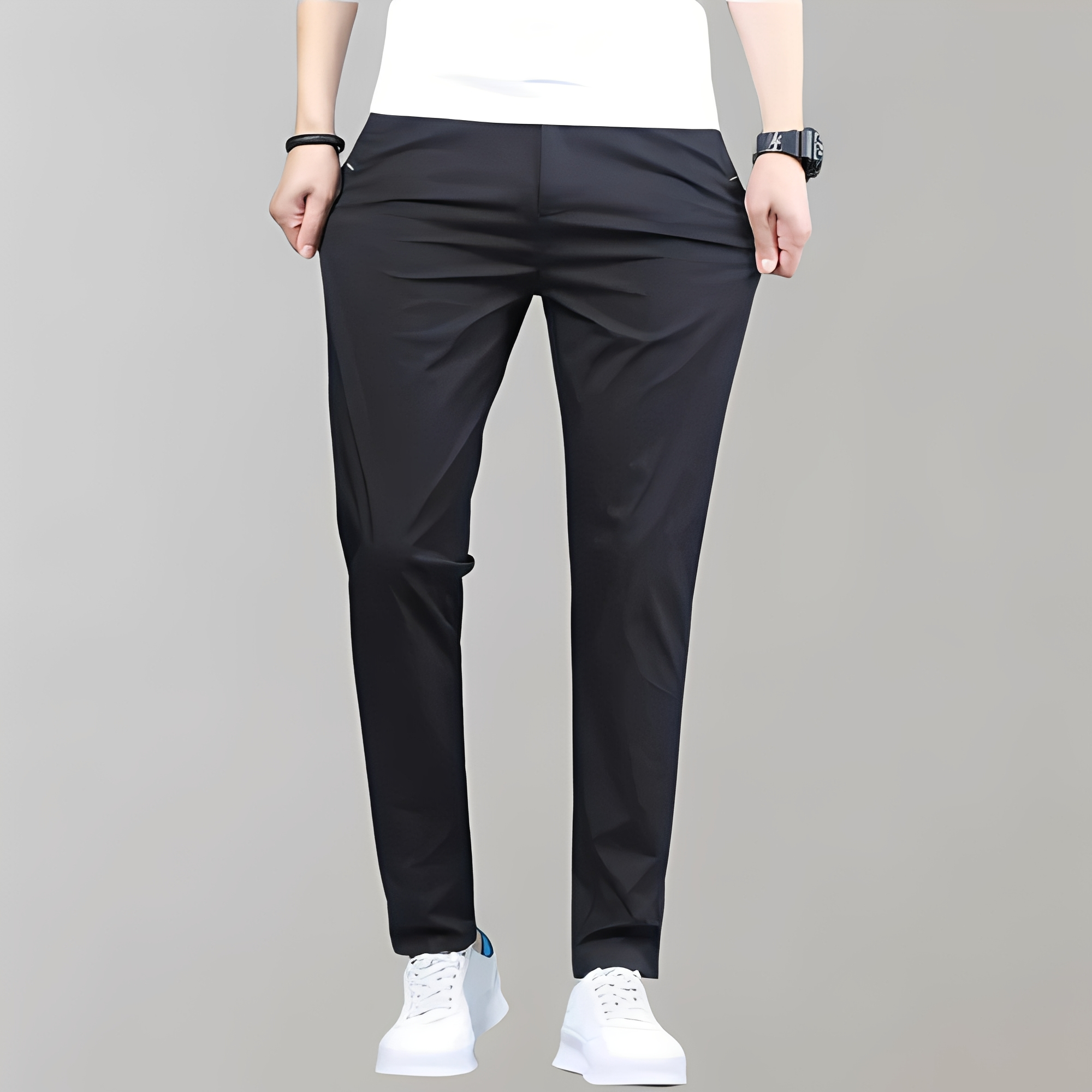 Warren - Pantalon homme tendance coupe droite