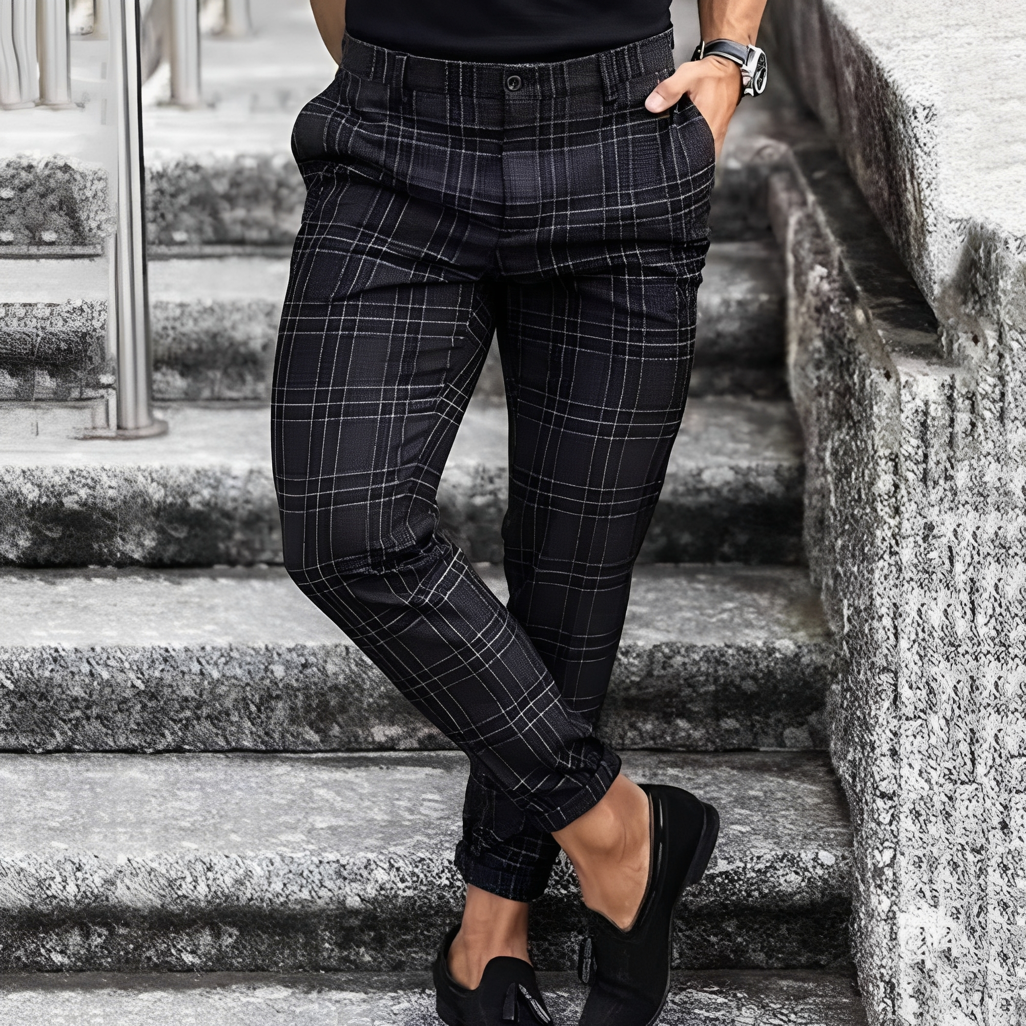 Elezer - Pantalon d'été pour homme décontracté