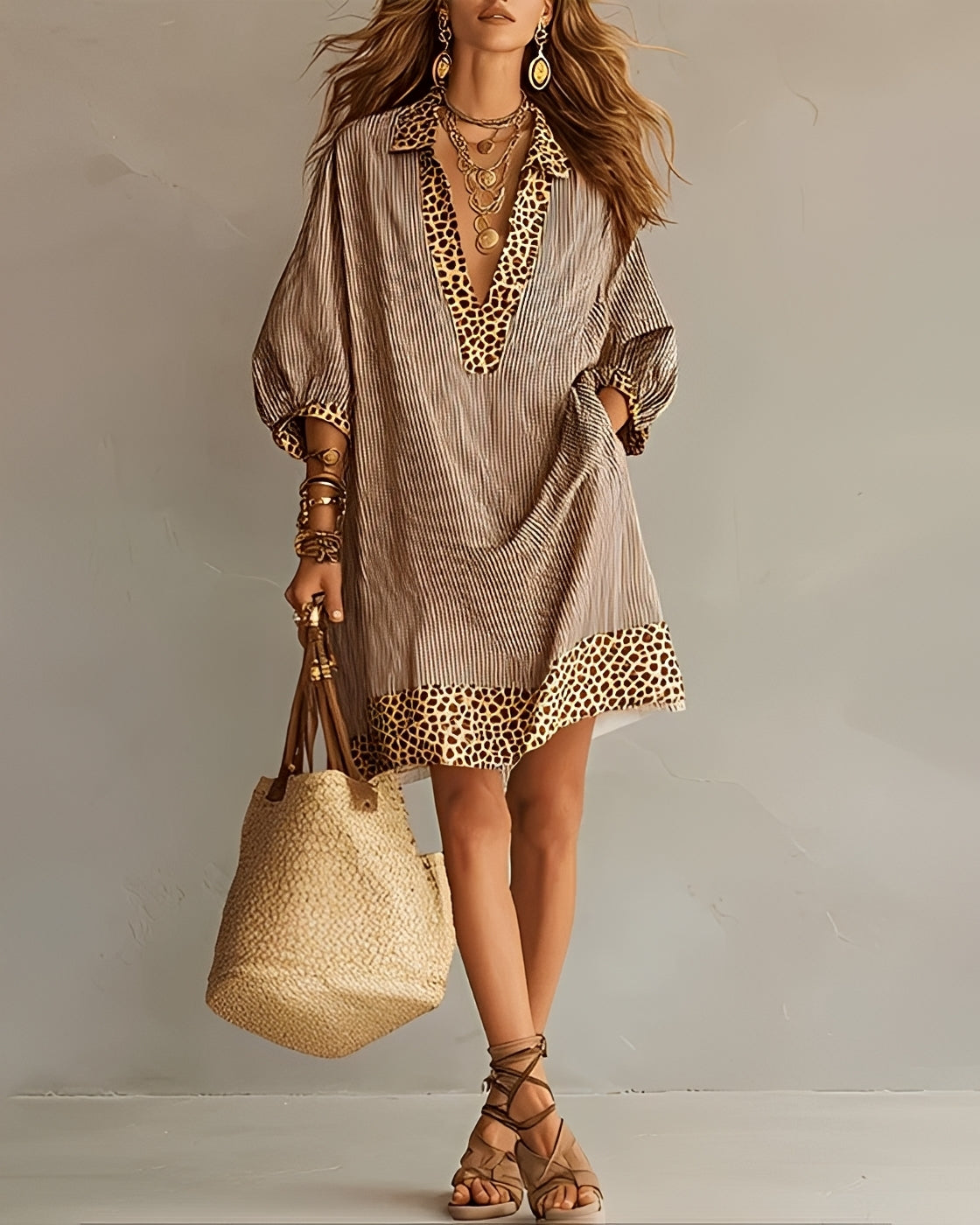 Abbie - Robe Chic avec Panneaux Doux