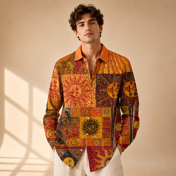 Neil - Chemise imprimée à manches longues au style artistique