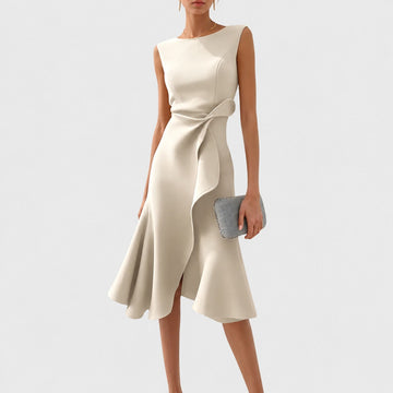 Stella - Robe Midi Élégante sans Manches