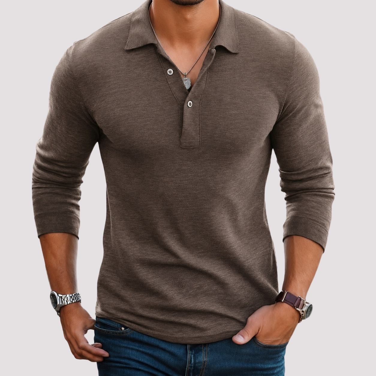 Jack - Polo long sleeves style décontracté