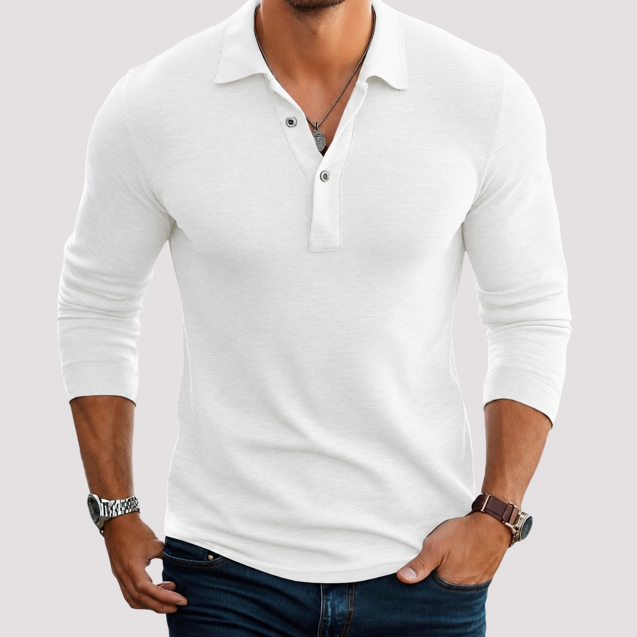 Jack - Polo long sleeves style décontracté