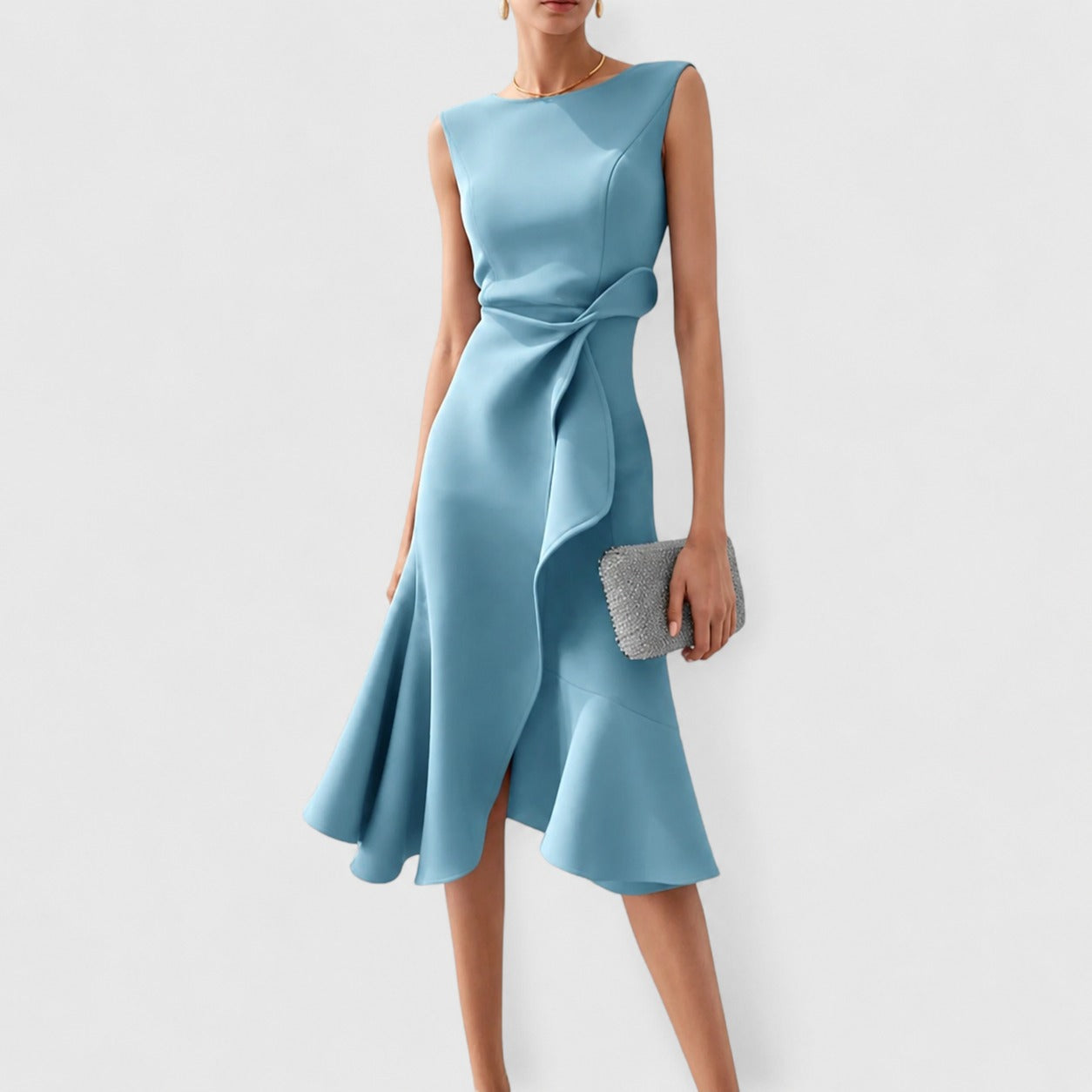 Stella - Robe Midi Élégante sans Manches