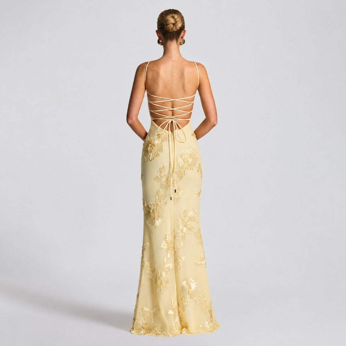 Norma - Robe Maxi Sophistiquée avec Imprimés Floraux