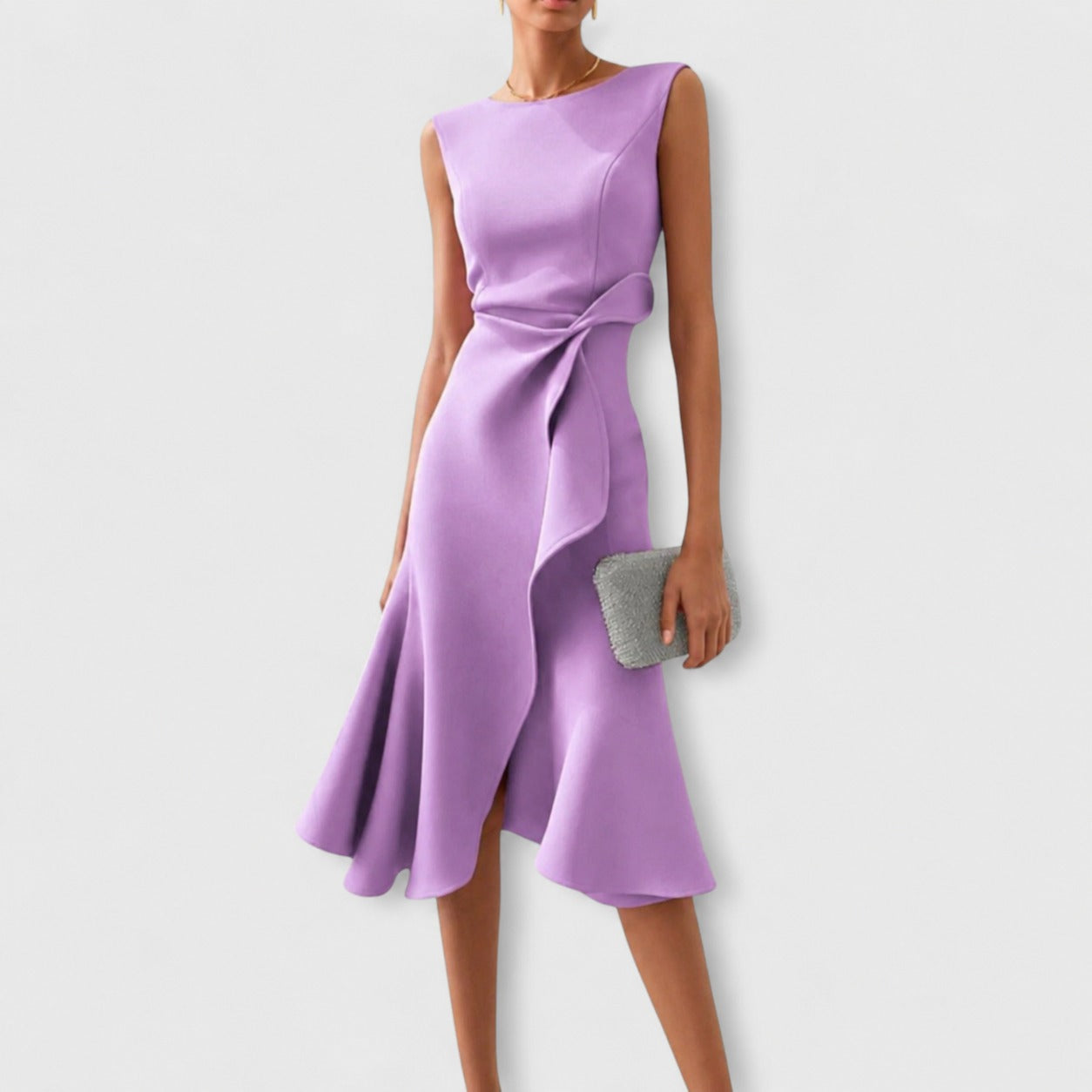 Stella - Robe Midi Élégante sans Manches