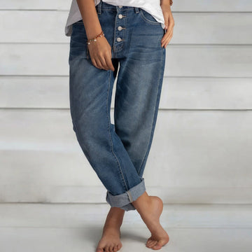 Kaden - Pantalon Taille Haute Coupe Droite