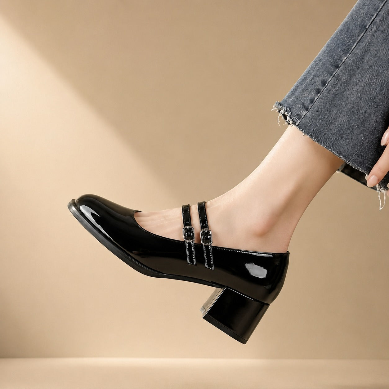 Curtis - Chaussures Chics à Talons Carrés