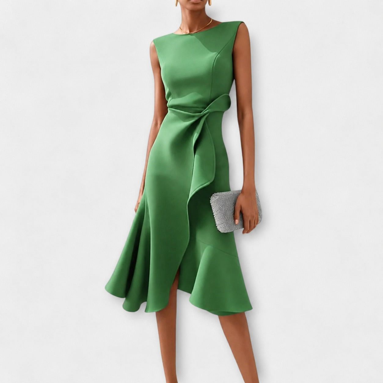 Stella - Robe Midi Élégante sans Manches