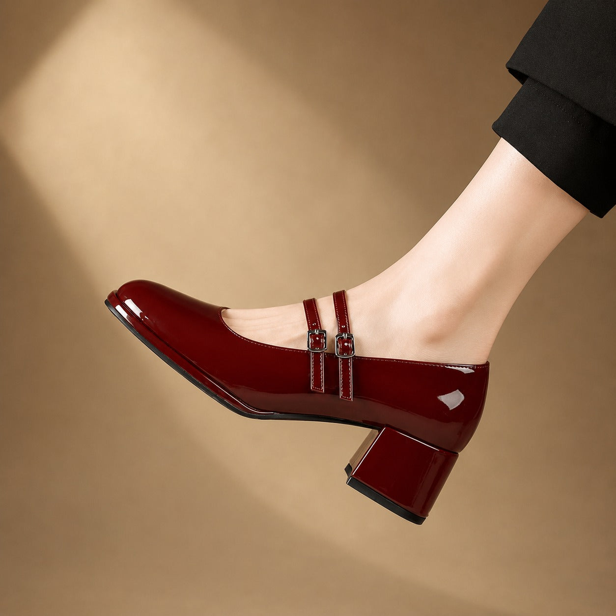Curtis - Chaussures Chics à Talons Carrés