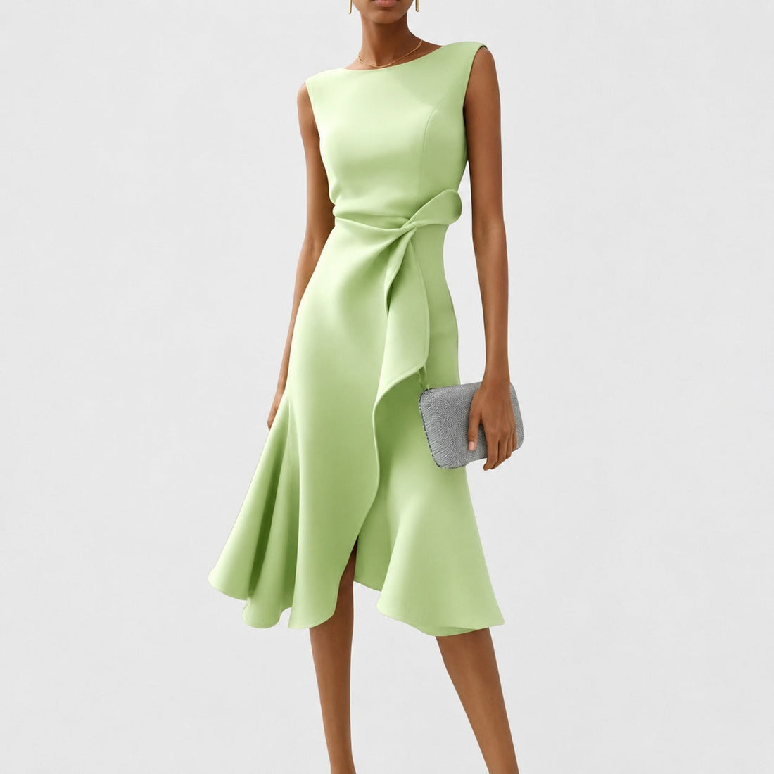Stella - Robe Midi Élégante sans Manches