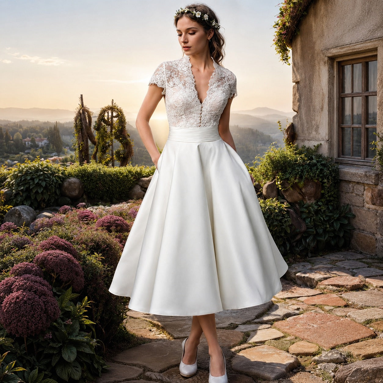 Kieran - Robe Midi Évasée Classique