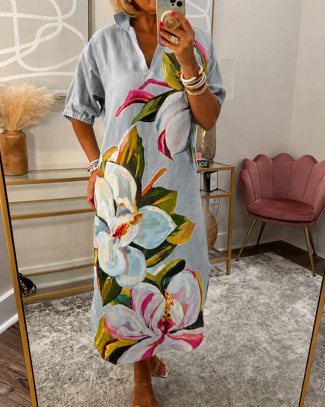 Myla - Robe Ample à Motifs Floraux