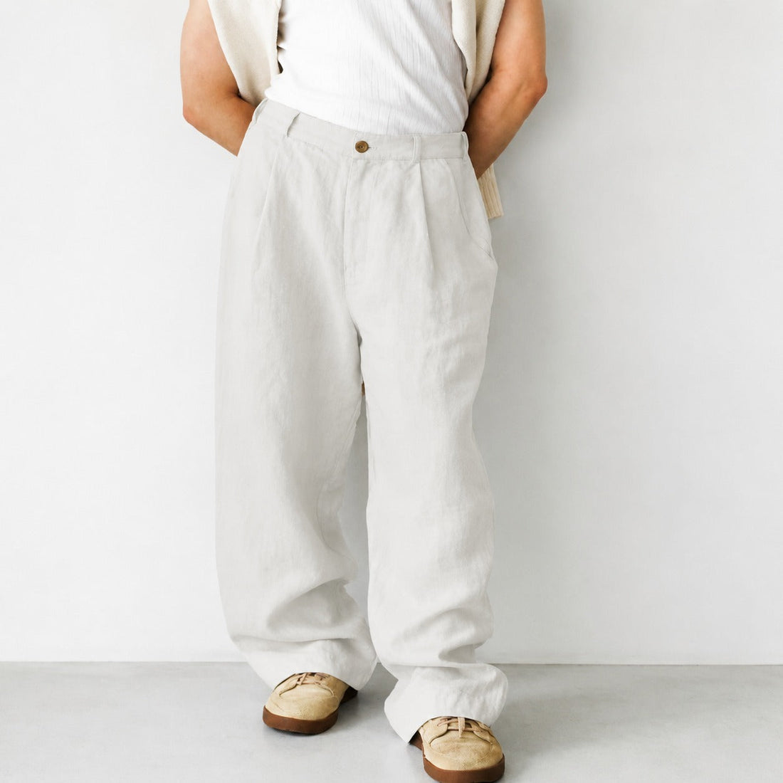 Hashim - Pantalon large plissé confortable