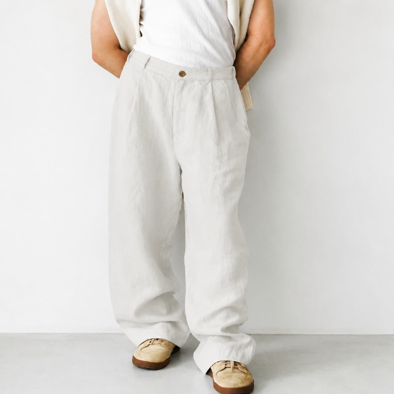 Hashim - Pantalon large plissé confortable