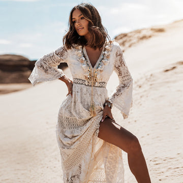 Betty - Robe longue élégante au style bohème et fluide