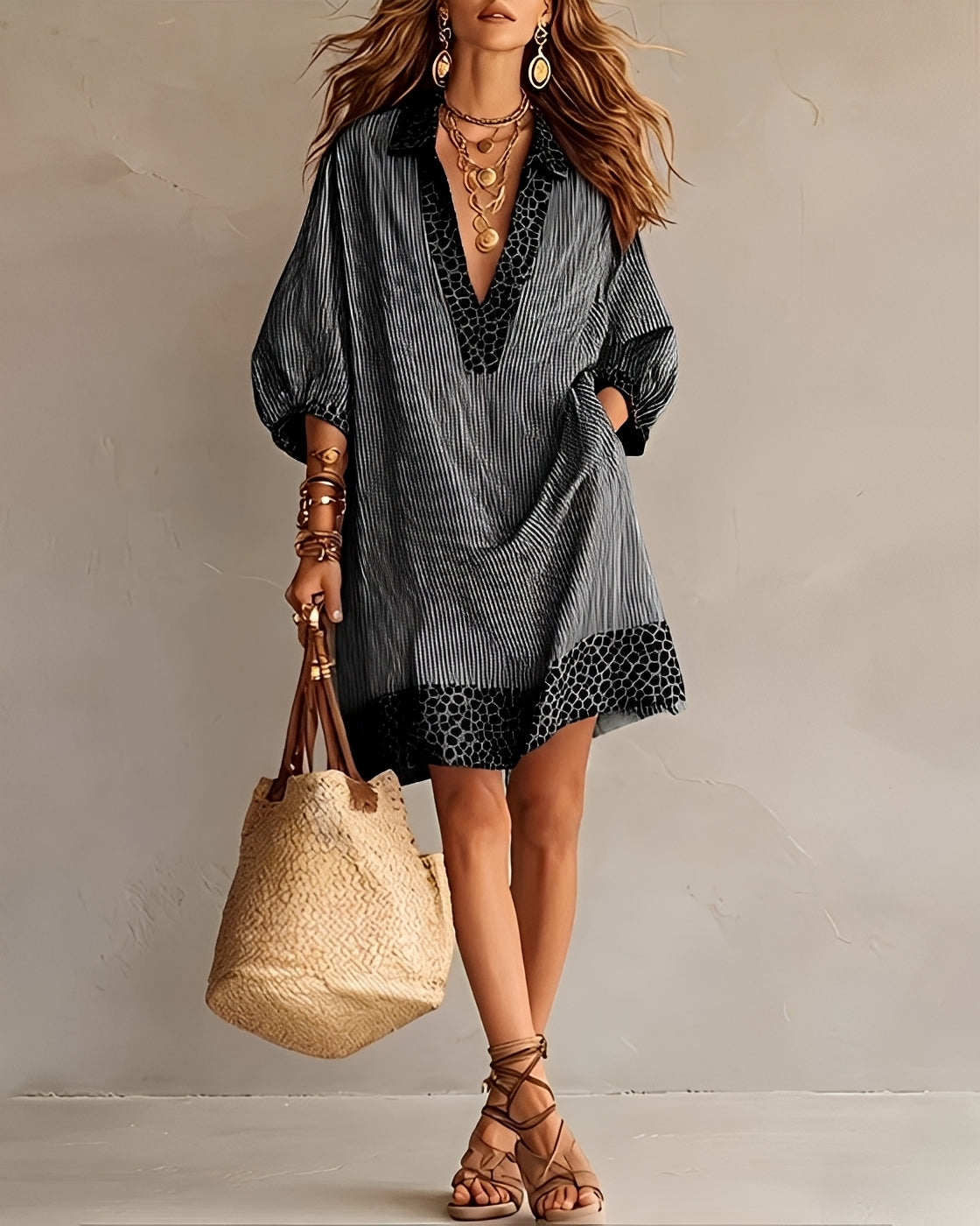Abbie - Robe Chic avec Panneaux Doux
