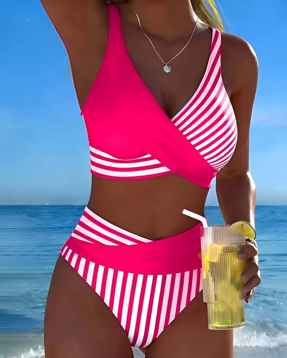 Angelica - Bikini deux pièces à rayures chic