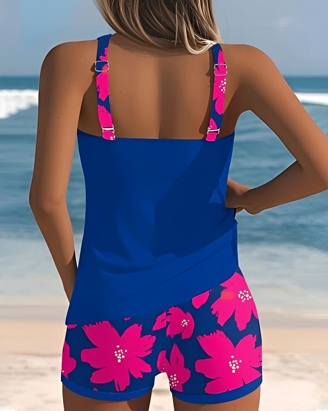 Mila - Maillot de bain à fleurs Col U