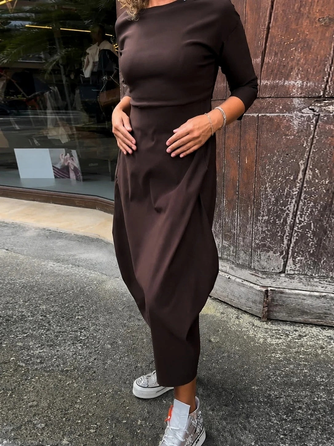 Elsie - Robe Ample à Manches Longues