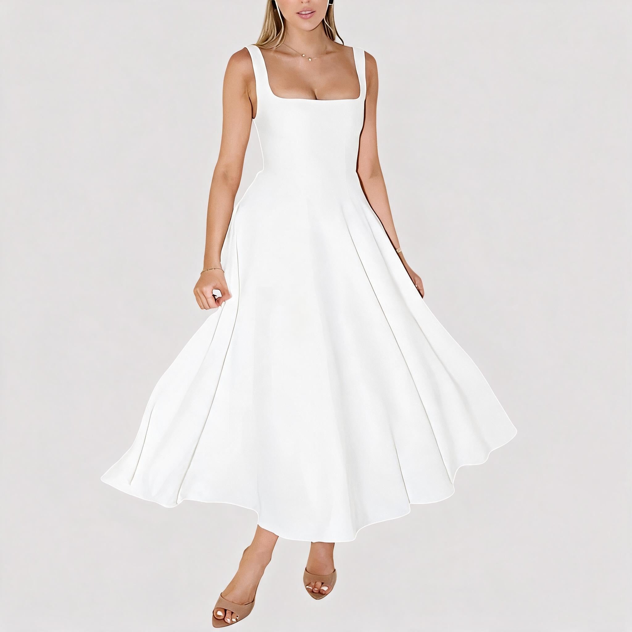 Blair - Robe Midi Élégante et Simple