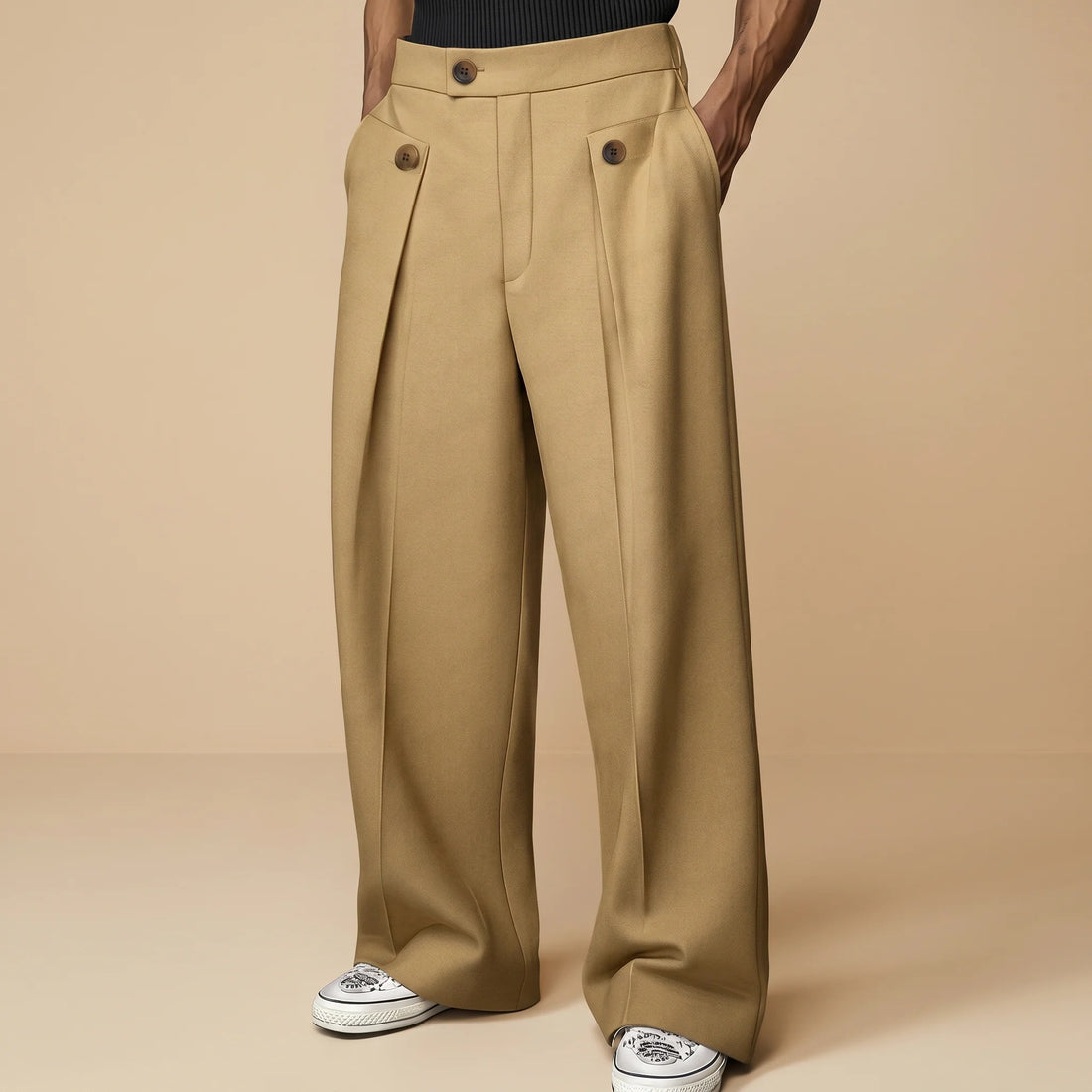 John - Pantalon Chic Large Taille Haute