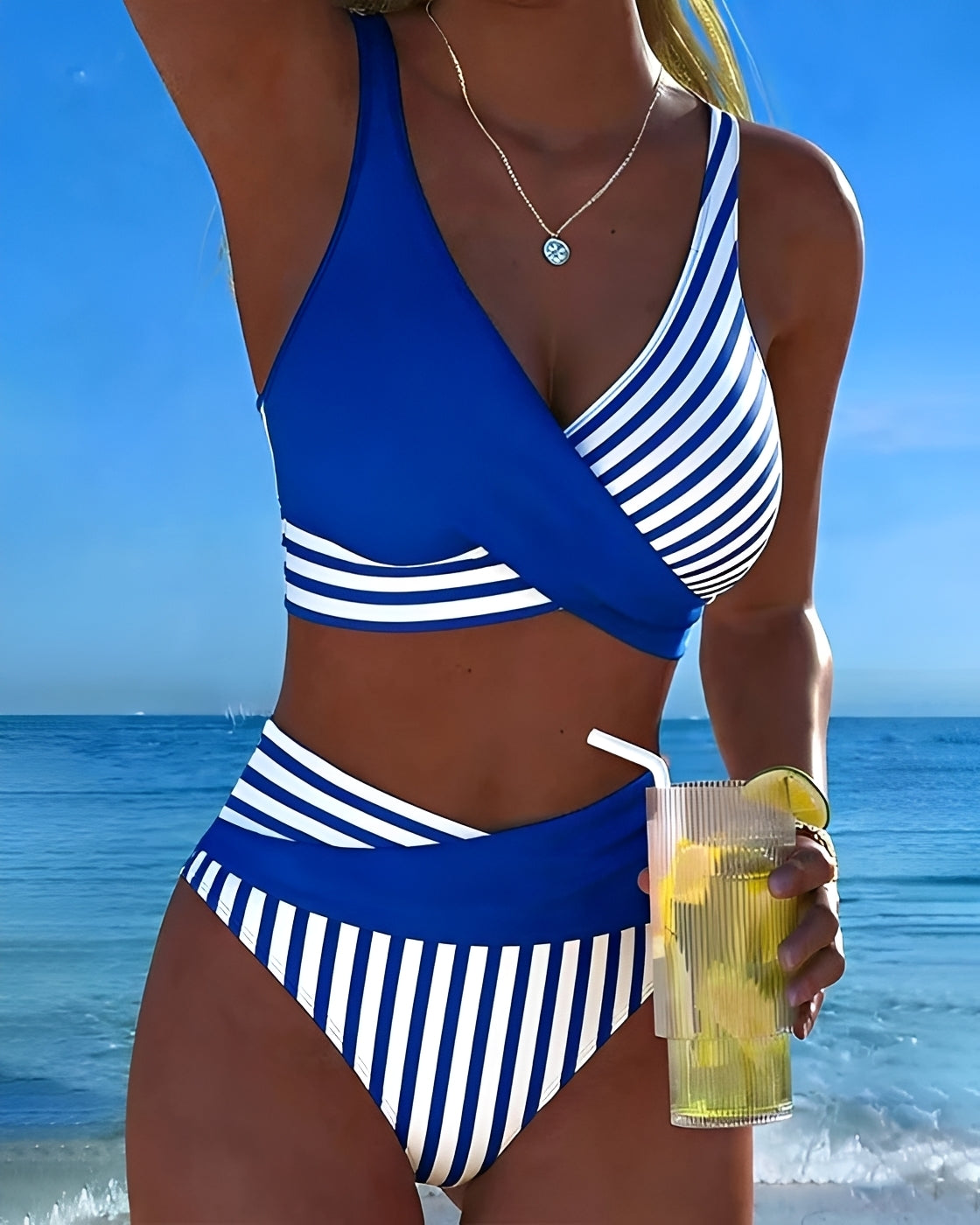 Angelica - Bikini deux pièces à rayures chic