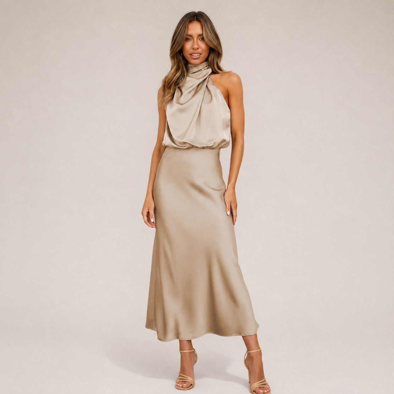 Lillie - Robe chic avec col halter