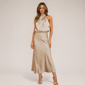 Lillie - Robe chic avec col halter