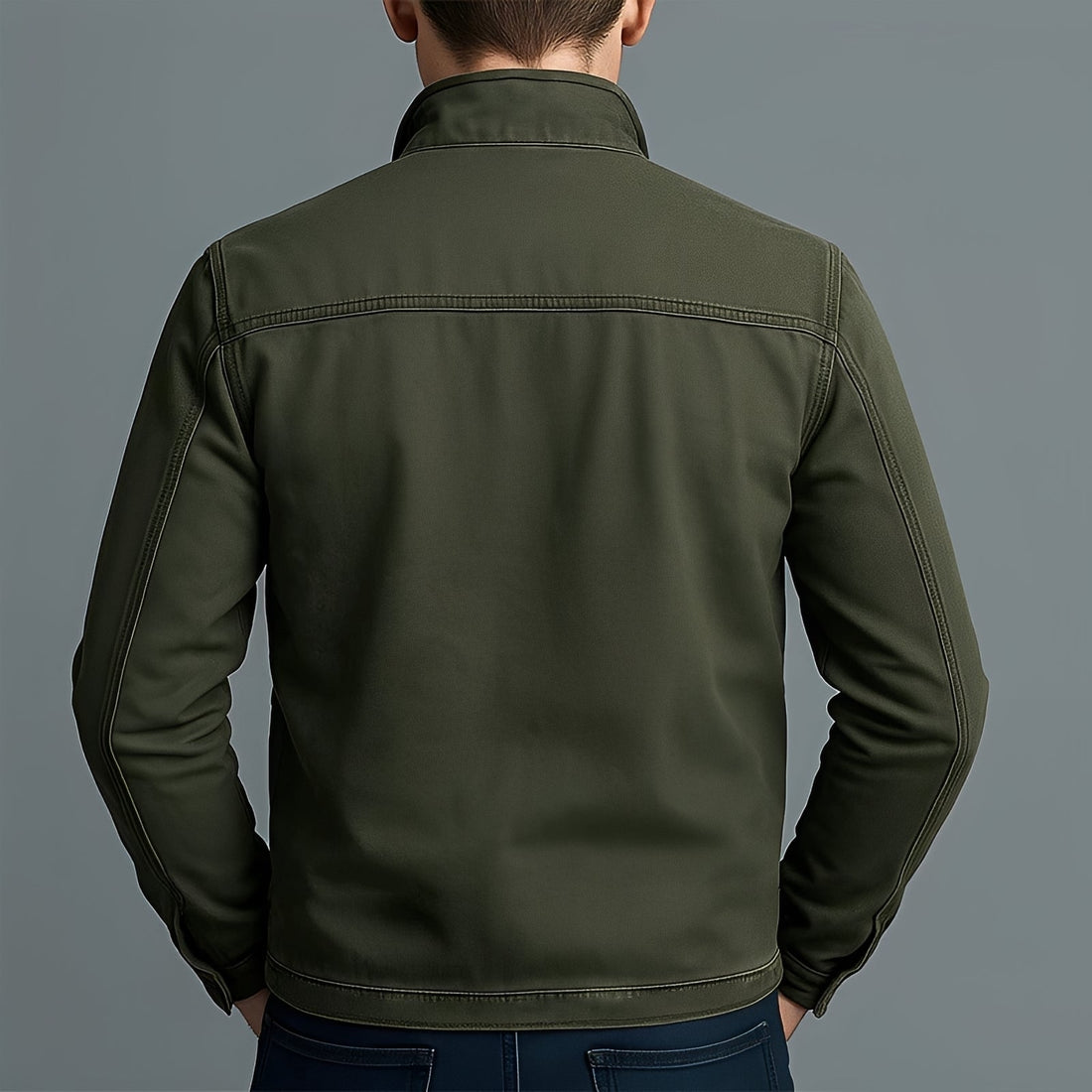 Jaden - Blouson Décontracté avec Fermeture Éclair Usée