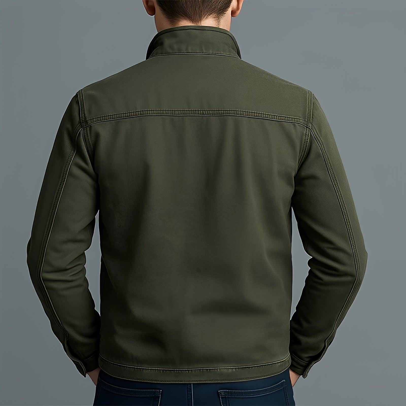 Jaden - Blouson Décontracté avec Fermeture Éclair Usée