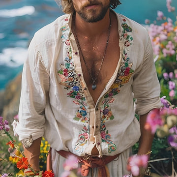 Benedict - Chemise élégante avec broderie et manches longues