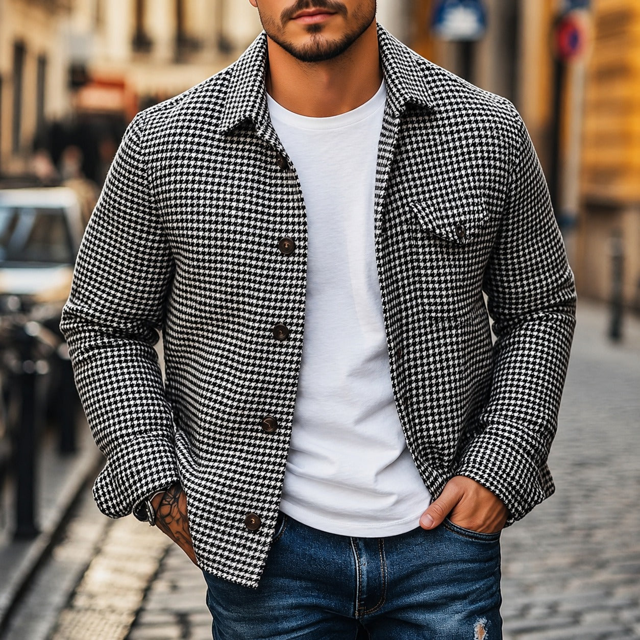 Andrew - Chemise ample classique à fermeture boutonnée