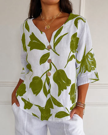 Chiara - Blouse avec un Élégant Imprimé Floral