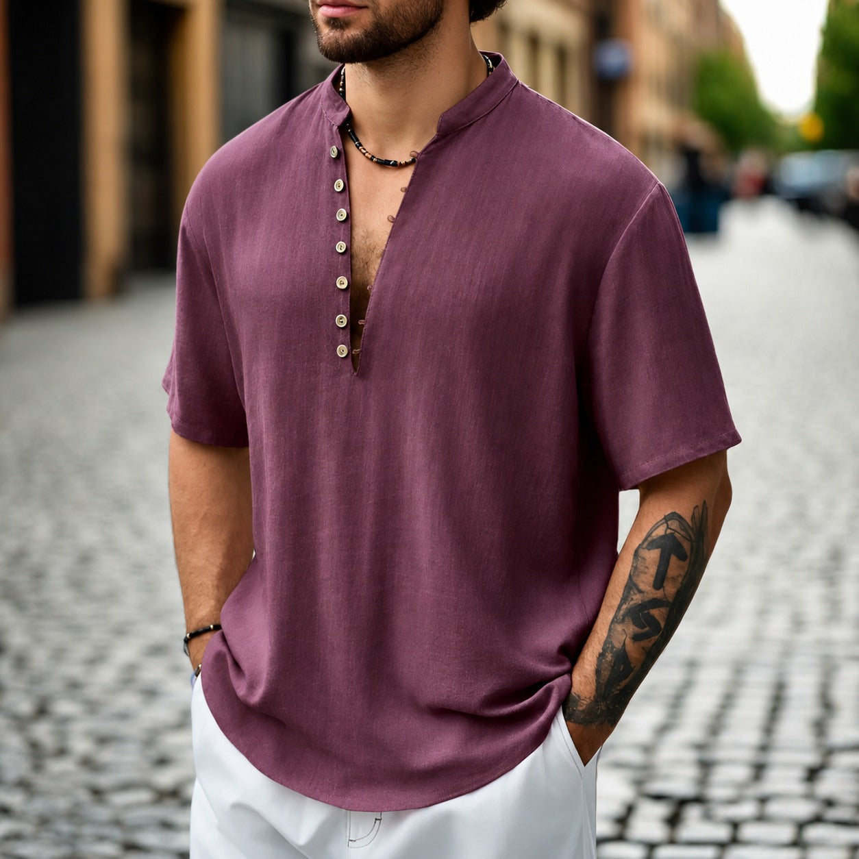 Fabio - Chemise Chic à Manches Courtes