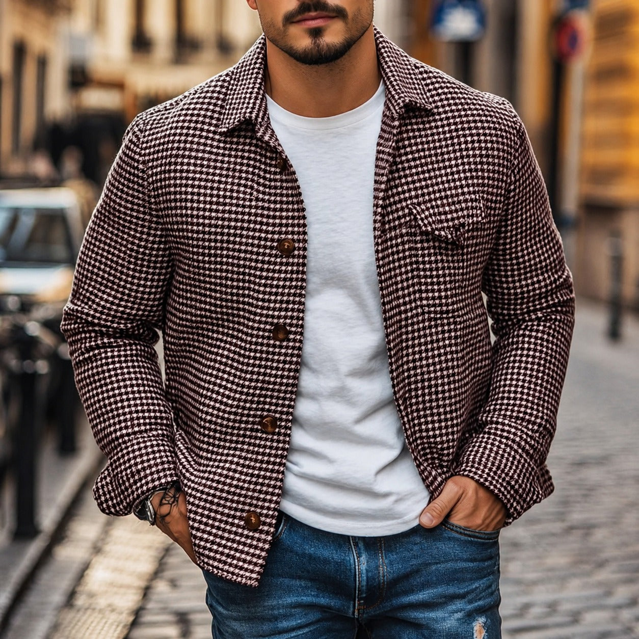 Andrew - Chemise ample classique à fermeture boutonnée