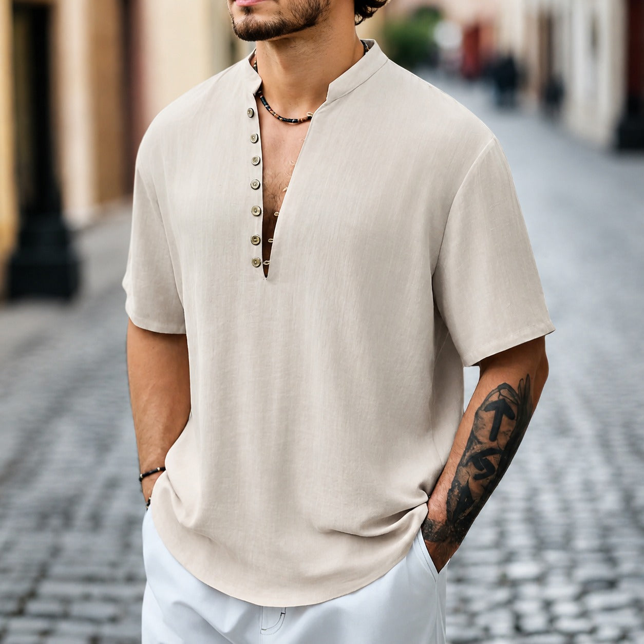 Fabio - Chemise Chic à Manches Courtes