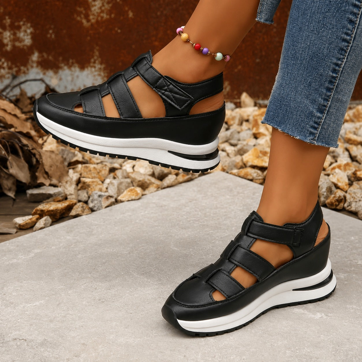Nannie - Chaussures à Semelle Épaisse Confortables