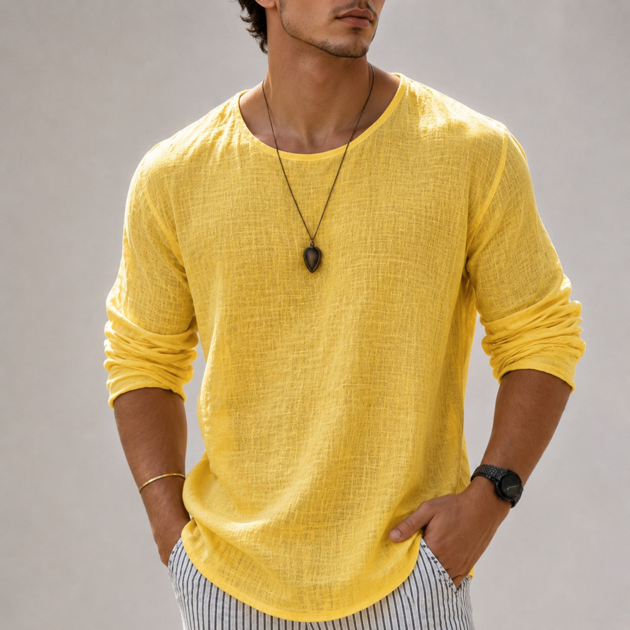 Zain - Chemise large et relax avec manches longues