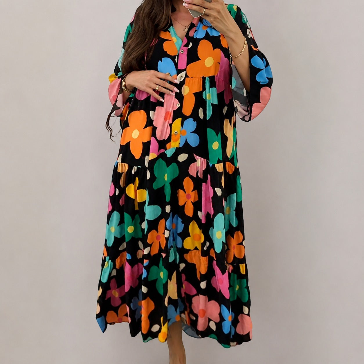 Alana - Robe Large Colorée