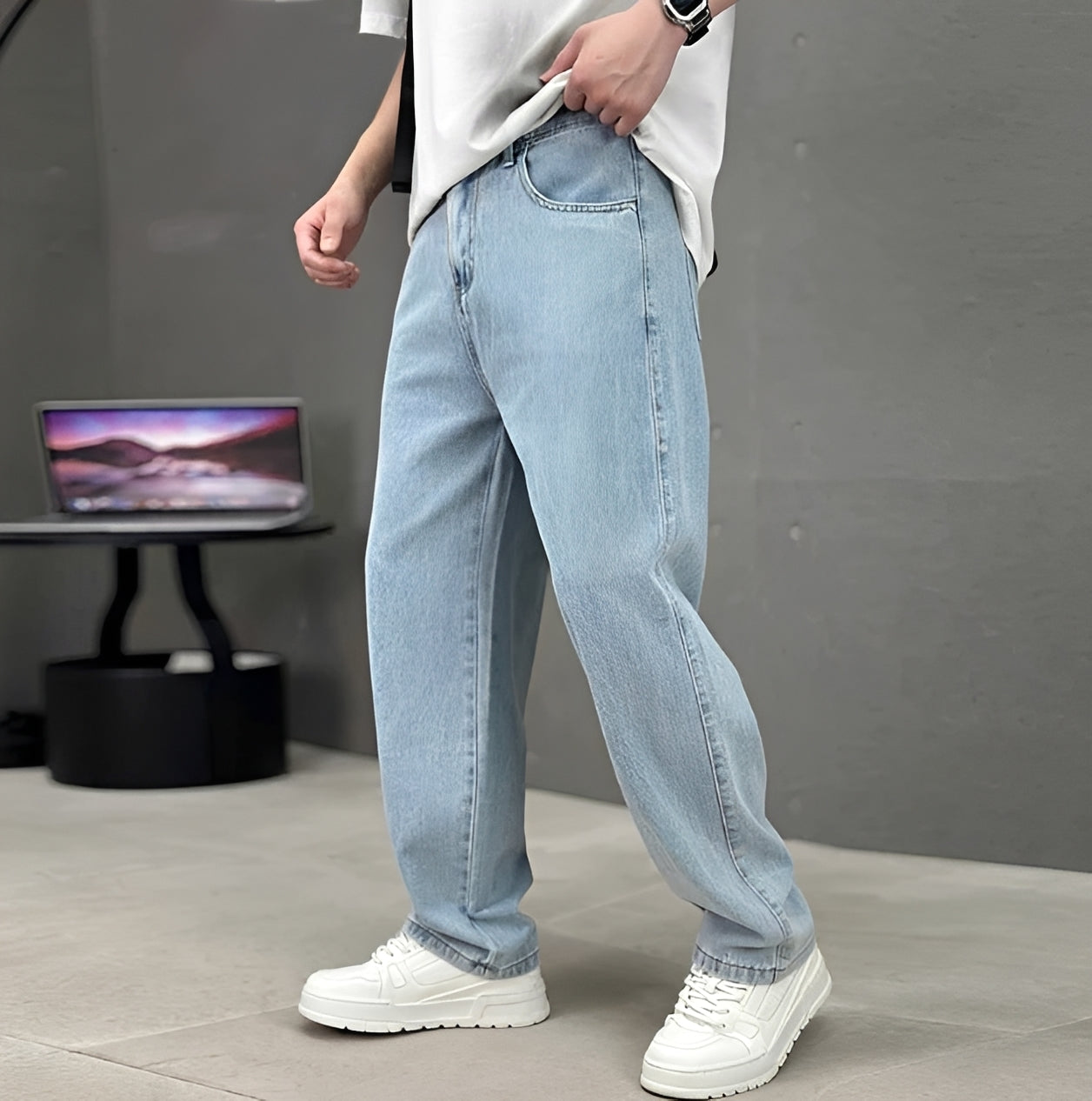 Garza - Jeans Relax à Coupe Droite