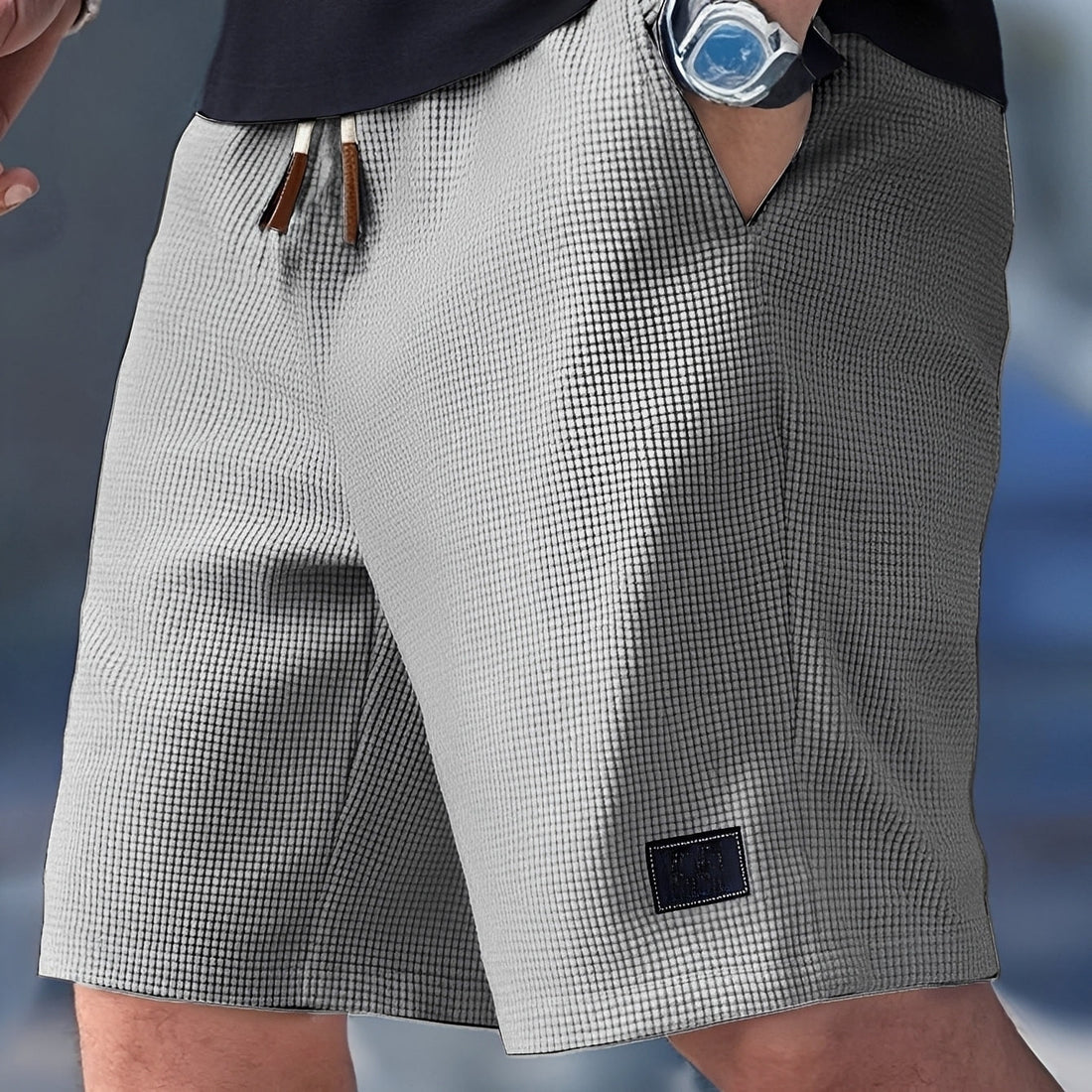 Justin - Shorts détente avec texture gaufrée