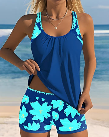 Mila - Maillot de bain à fleurs Col U
