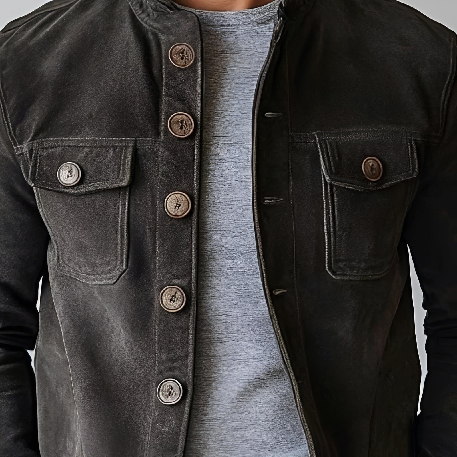 Lenard - Manteau chic avec un bouton