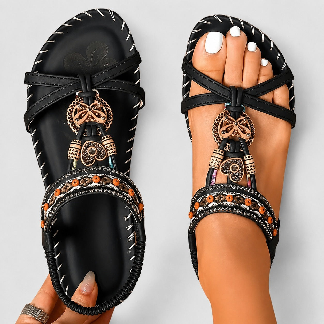 Eleanor - Sandales Chic avec Strass