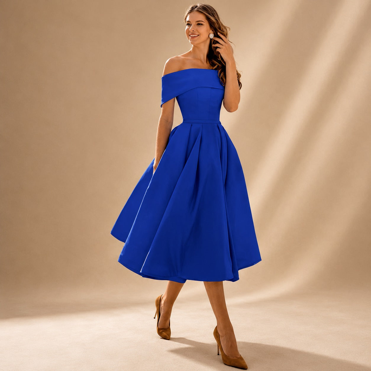 Erika - Robe Élégante Aux Épaules Dénudées