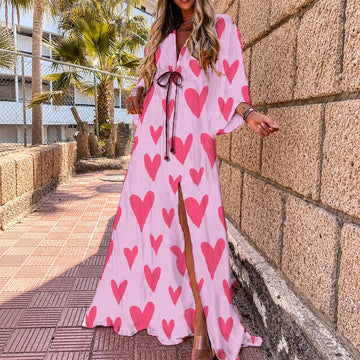 Janice - Robe longue élégante et vive