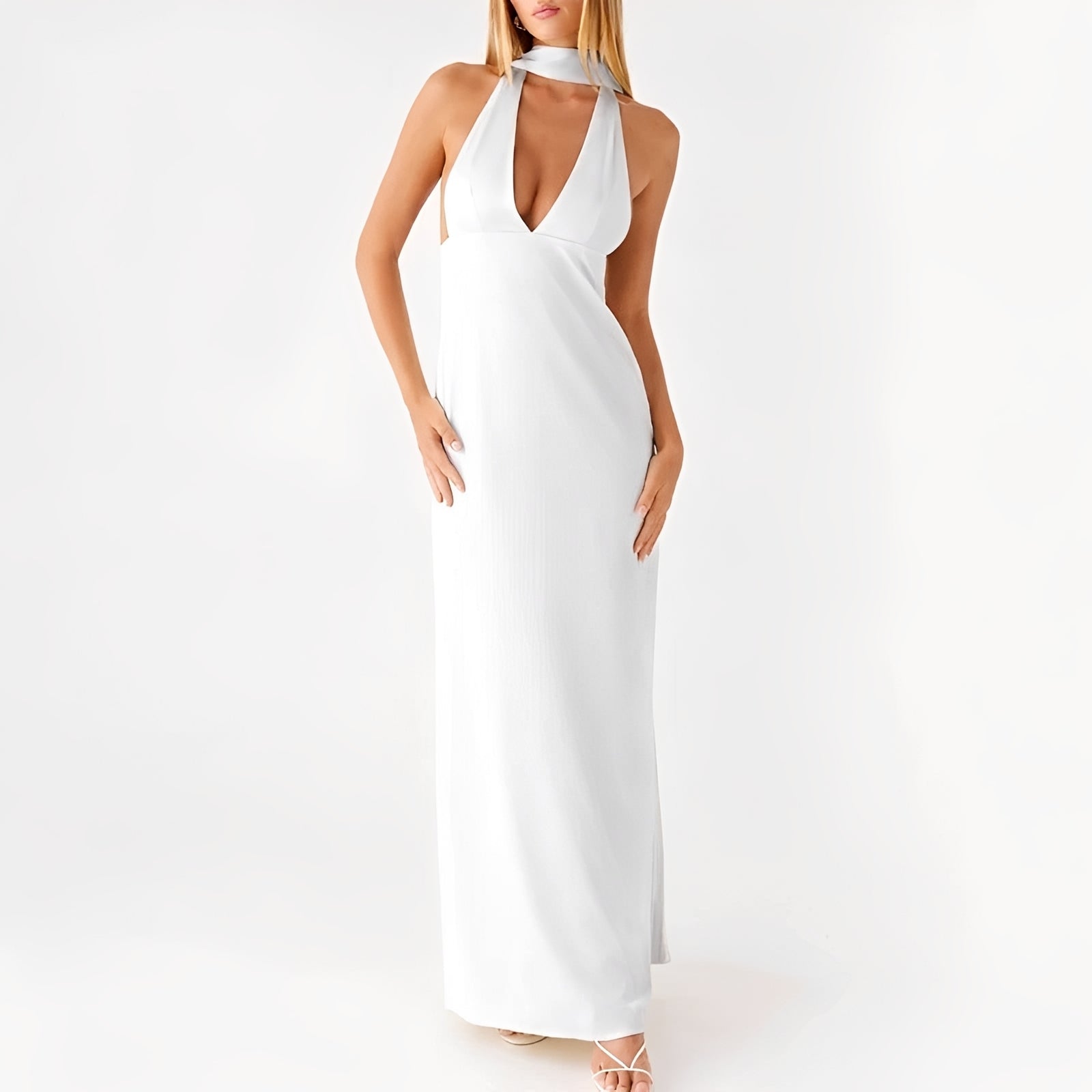 Amelie - Robe Longue à Col Halter