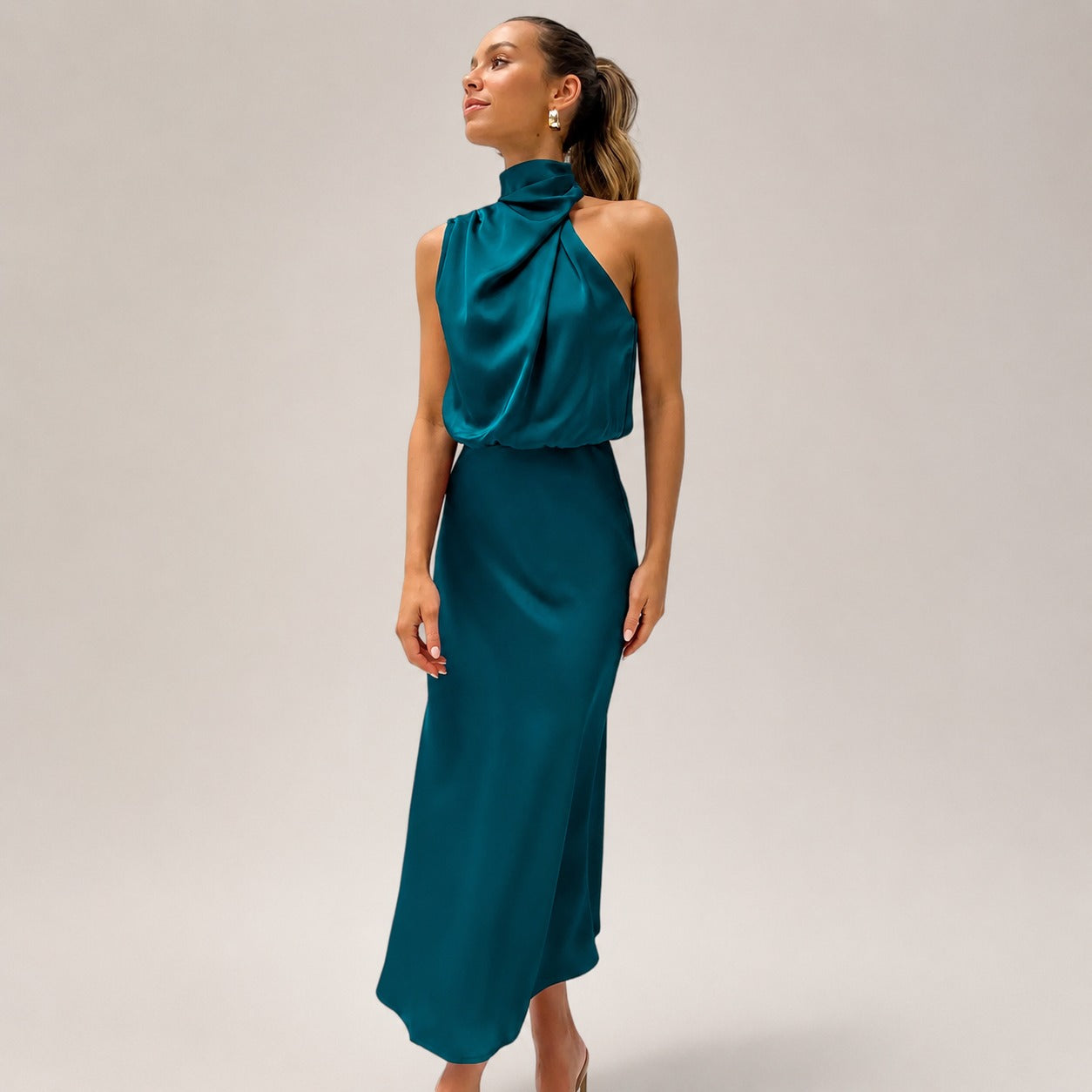 Lillie - Robe chic avec col halter